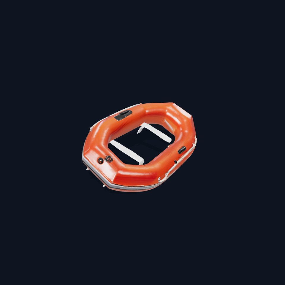 Orange Inflatable Raft model pack